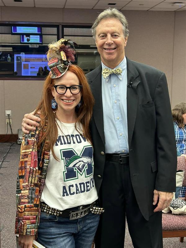 Ms. Myers with Cranium Core Founder at Finals